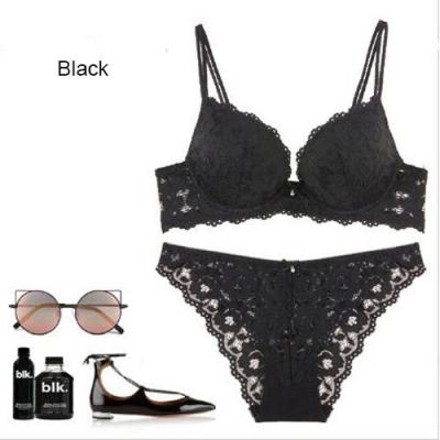 China New Fashion Factory Export Soft Lace Molded Underwear Sets with Bowknot for sale