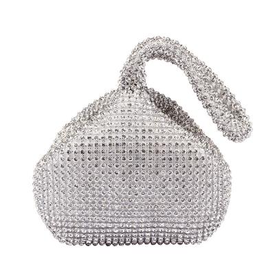 China Fashionable New Creative Women's Luxury Triangle Bling Glitter Purse Party Prom Wristlet Bags Diamond Evening Clutch for sale