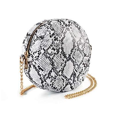 China Women Even Fashion Mini Handbag Crossbody Bags Clutch Bags For Women Snakeskin Round Purse Snake Pattern Evening Clutch Bag for sale