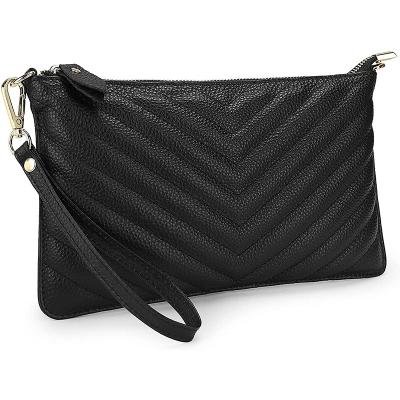 China Fashion Women's Detachable Chain With Strap Leather Clutch Ladies Handbags for sale