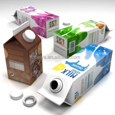 China Automatic Beverage Carton Box Milk Filling Machine for sale