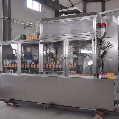 China Liquid Filling Food Brick Carton Filling Machine Juice Milk Condiments Powder Cream Egg Water Wine Wine Filling for sale