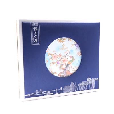 China Recycled Materials Factory Customized 1000gGrey Panel Candy Lid And Base Box Chinese Painting Style Boutique Packaging Box For Chocolate Cookie Box for sale