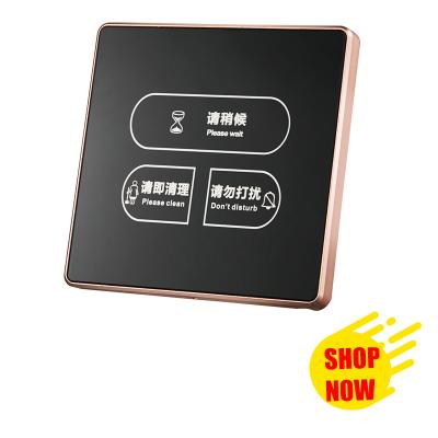 China 2020 Electronic Touch Screen Hotel Door Plate Door Number With Do Not Disturb / Hotel Room Number LH-DMB12016 for sale