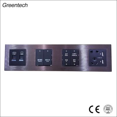 China hotel internet phone aluminum USB socket united cheap DND switch and control lamp smart switch factory price for sale