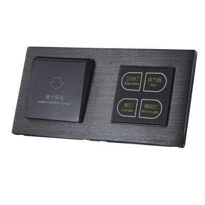 China Screen Button 1 Million Times Greentech Black Color Electrical Wall Switch Sockets And Switches for sale