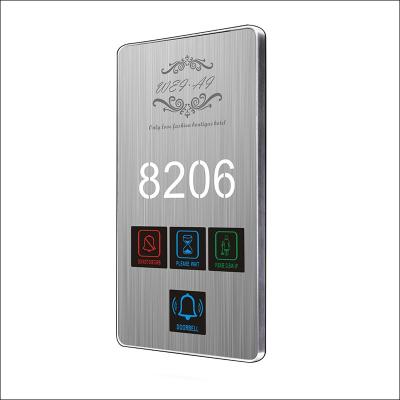 China Star Hotel Logo Personalized Electrical Number Digital Door Plate Hotel 120*230mm for sale