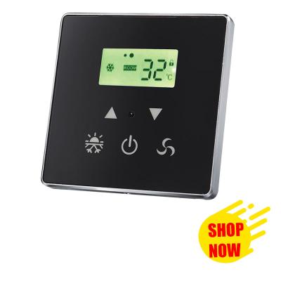 China Tempered glass panel+ PC frame Digital thermostat temperature switch made in China for sale