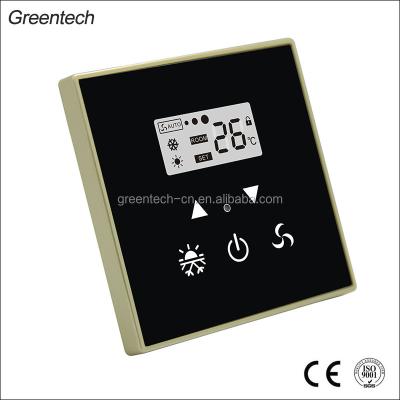 China Smart tempered glass panel+stainless steel frame digital temperature controller for hotel's lamps and lights for sale