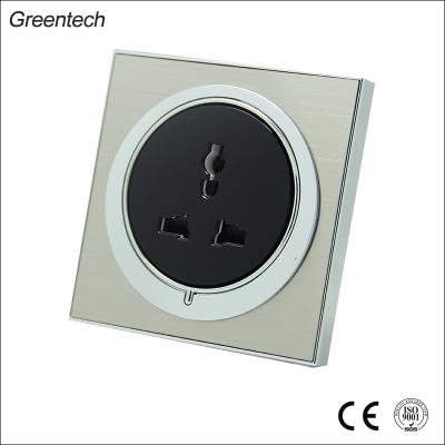 China Residential / Multipurpose Luxury Design Contacts Universal 3 Pin Electrical Outlet Wall Socket for sale