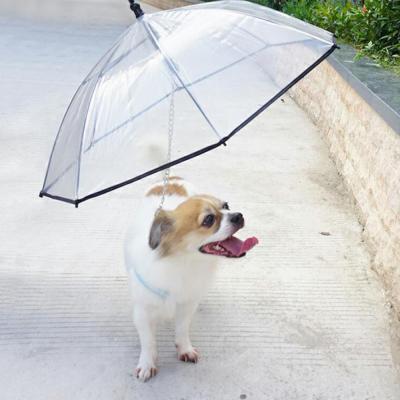 China 2021 New Product Minimalist Custom Logo Printing Transparent Pet Umbrella Transparent Umbrella For Dog for sale