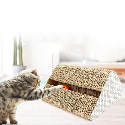 China Sustainable Eco-Friendly Wide Cat Scratching Board Training Cat Scratching Board Claw Cat Grinding Toy Scratching Board for sale