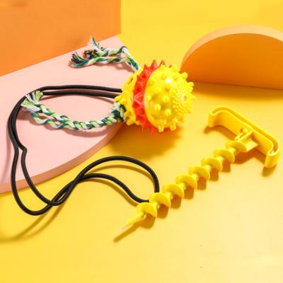 China Viable Wholesale New Design Chewer Suction Cup Tug Pet Toys Dog Chew Aggressive Interactive Toy for sale