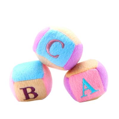 China Viable Colorful Stuffed Plush Alphabet Cat Toy Non-Toxic Harmless Pet Toys Interactive Play Cat Molar Toys for sale