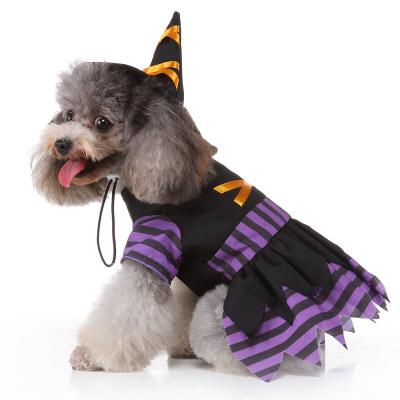 China 2021 Viable Halloween Dog Dress Pet Clothes Winter Apparel Designer Plaid Clothes Pumpkin Pet Clothes for sale