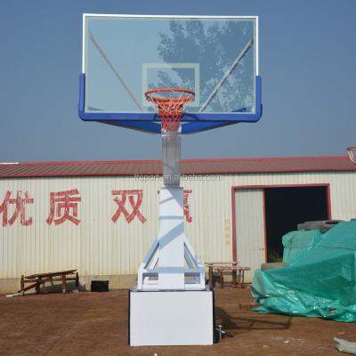 China Hot Selling Club/School Size Portable Adjustable Manual Hydraulic Basketball Hoop for sale