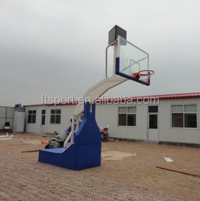 China Movable Professional Basketball Hoop Movable And Foldable Electro Hydraulic Basketball Hoop With Protective Padding for sale