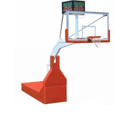 China New Type Tempered Glass Portable Manual Hydraulic Basketball Stand For Training for sale