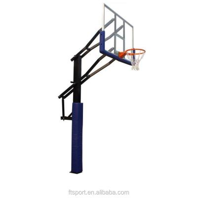 China Laminated Glass In-ground Basketball Final Adjustable Post /System With 72 Inch Backboard for sale