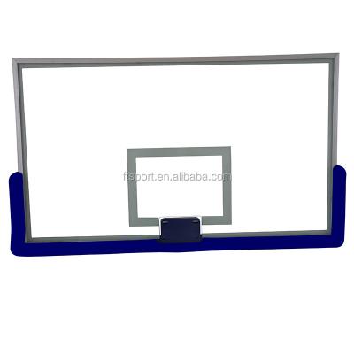 China Basketball Playing 1800mm*1050mm Full Size Laminated Glass Basketball Backboard And Rim For School for sale