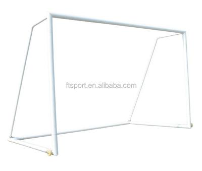 China Park 11 One Side EN748 Standard Football Goal / One Full Size Aluminum Football Gate / Pillar / Stand With Net And Wheel for sale