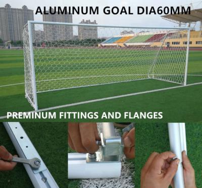 China spec. portable club dia60mm all aluminum folding soccer goal very easy to set up for home and club training for sale