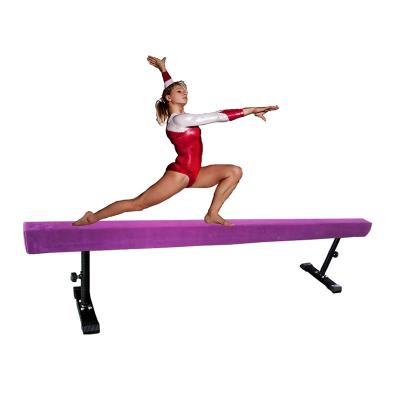 China BeamHigh Non-Slip Adjustable Balance and Low (8 Feet) Floor Beam Suede Gymnastics Training with Legs for sale