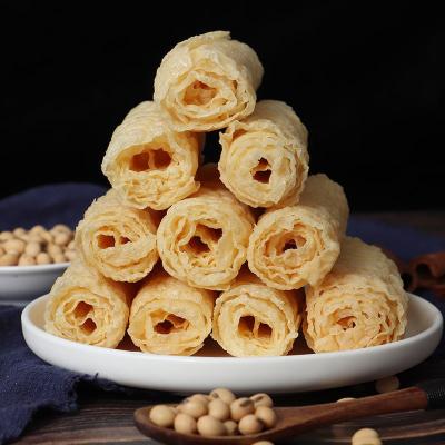 China FROZEN Factory Fired bean curd Dried Bean Bell Roll Hot Pot Food Products Fried Beancurd Rolls Stuffed with Minced Tenderloi for sale