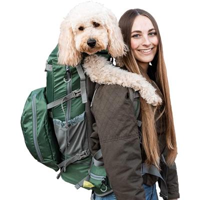 China Breathable Outdoor Sports Pet Backpack Front Facing Adjustable Dog Carrier Backpack For Large Pets for sale