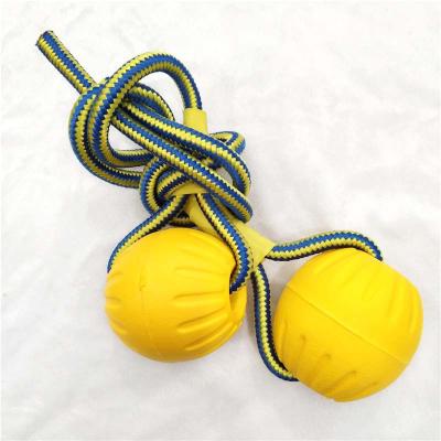 China Viable Factory Dog Chew Toy With Rope Float Aqua Eva Chew Ball Hard Dog Ball Floating Toy for sale