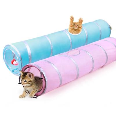 China Viable Toys Pet Funny Pet Toy Interactive Long Tubes Foldable Cat Tunnels for sale