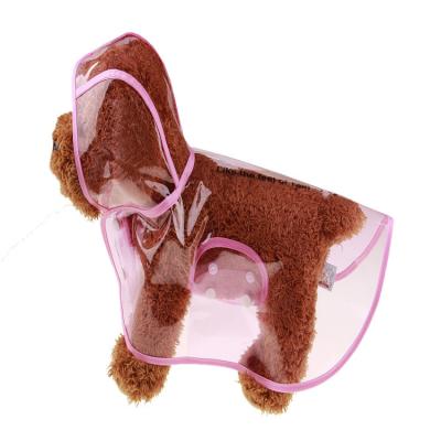 China Stored Pet Clothes Transparent EVA Raincoat For Dogs Cats Raincoat Hoody Waterproof Jackets Accessories for sale