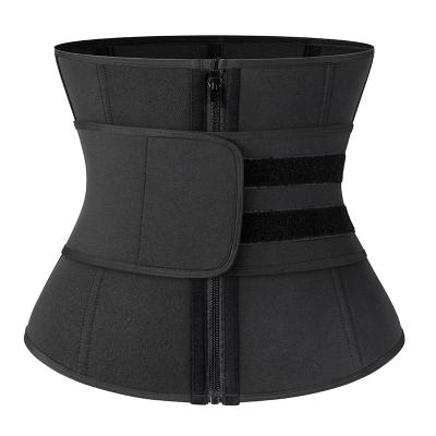 China New Viable Fashion Latex Waist Trainer Wide Corset Belt Trimmer Zipper Women Waist Cincher Shapwear for sale