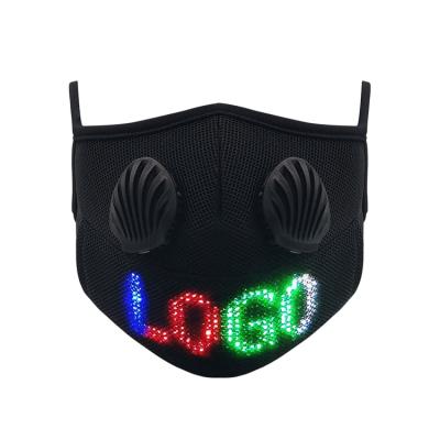 China USB Chargeable High Quality Reusable Sports Mask Fashion App Controlled Led Programmable For Christmas Use for sale