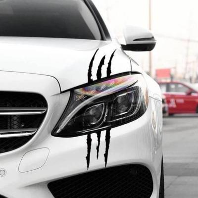 China Funny Reflective Claw Mark Custom Car Vinyl Free Decal Decoration Headlight Air Bubble Monster Car Scratch Scratch Sticker for sale