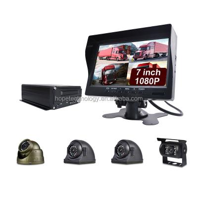 China Controller 4 Channel 1080P 720P Car Vehicle CCTV Camera Kit System HDD MDVR Remote Black Box Vehicle DVR for sale