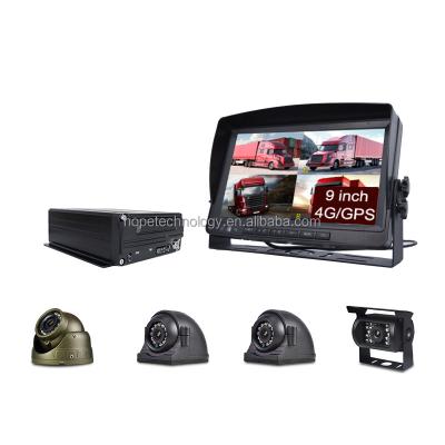 China Data Download Fleet Management 4 Cameras 4G GPS Navigation HD 720P Cameras 4G GPS Realtime CCTV 4ch Remote Monitoring DVR APP Remote Monitoring Truck DVR for sale