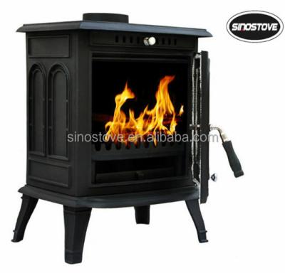 China Cast Iron Wood Stove Multi Fuel Stove Heating Chimney for sale