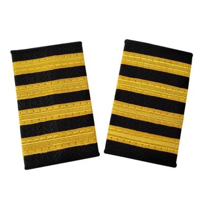 China Custom Military Uniform Shoulder Board PVC Military Pilot Epaulet for sale