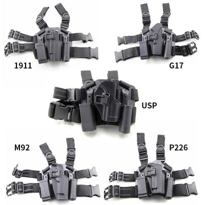 China Right Handed Adjustable Tactical Gun Holster Thigh Molle Drop Leg Holster for sale