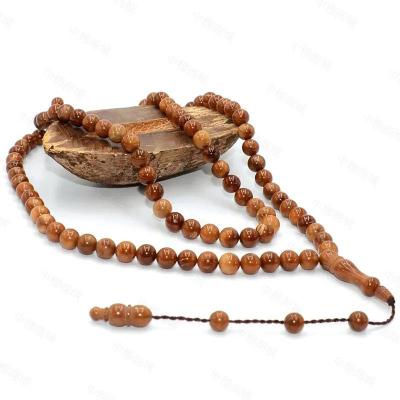 China New Arrival Styles Eco-friendly Ethnic Handmade Red Natural Stone Bead Rosary Islamic Muslim Prayer Beads for sale