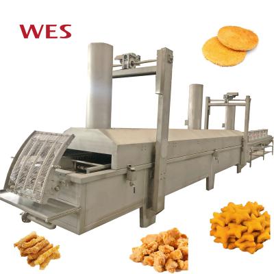 China Automatic Fried Chicken Hamburger Patty Machine Chicken Nuggets Forming Beating Frying Breading Production Line for sale