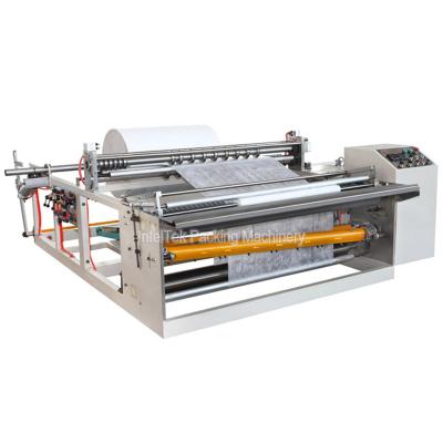 China Hotels Single Sheet Semi Automatic Roll Non-Folding Canister Wet Wipes Slitting Rewinding Machine for sale