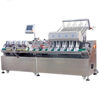 China Automatic 4 Nozzles Food Face Mask Filling Sealing Machine for sale