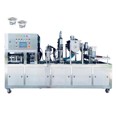 China High Production Finger Food Cookie Chocolate Cup Filling Sealing Machine for sale