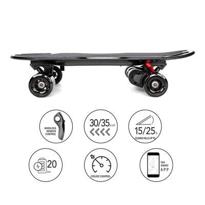 China Plastic Alloy Smooth Acceleration Carver Drift Electronic Self Balancing Skate Board With Planes Grade Platform for sale