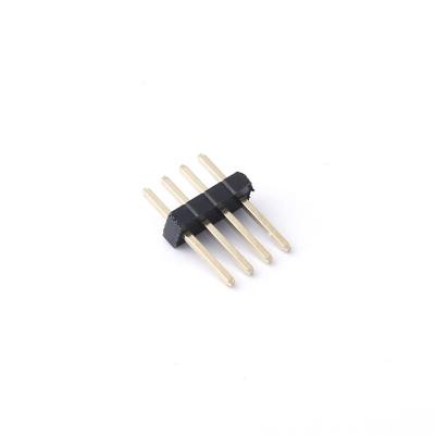 China Single Row Pin Header Vertical Long Pins Right Angle Pitch 2.54mm Female Connector Manufacturer KH-1.27PH180-1X4P-L7.2 for sale