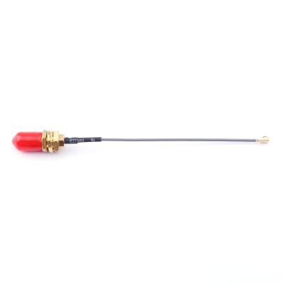 China SMA Antenna Adapter 80mm I-PEX 1.13 Terminal Cable Solder Gold Plating Copper Plated IPEX Coaxial Connector SMA Antenna Split Type With 11mm Screw for sale