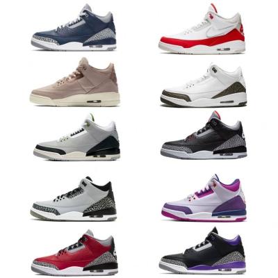 China Original 1:1 shoes train custom 2022 latest a Aire Jordan 3 factory fashion wholesale basketball shoes for sale