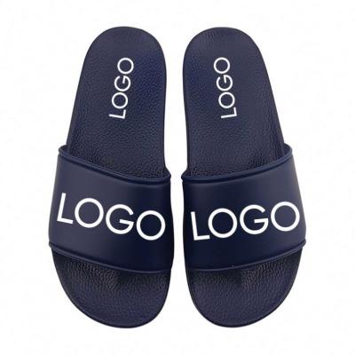 China Cushioning New Design Hotel Slipper Slides Strap PVC Slippers Sandals Printed Logo Custom Made Housekeepers Slippers Shoes for sale